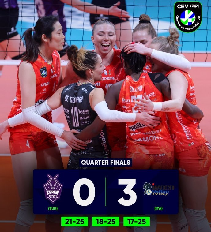 31岁朱婷欧冠献神作!极限救球变直接得分 主帅+队友激动跪地膜拜